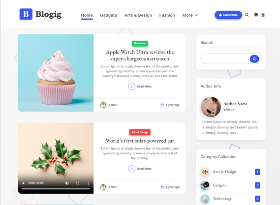 Blogig WordPress Theme